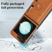 Samsung Galaxy Z Flip6 Brown Leather Case with MagSafe & Card Holder - 4