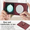 Samsung Galaxy Z Flip6 Red Leather Case with MagSafe & Card Holder - 3