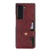 Samsung Galaxy Z Fold6 Red Leather Case with MagSafe Ring & Card Bag - 2
