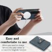 Samsung Galaxy Z Fold7 Leather Case - Magnetic Card Bag & MagSafe Ring (Blue) - 3