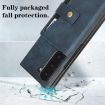 Samsung Galaxy Z Fold7 Leather Case - Magnetic Card Bag & MagSafe Ring (Blue) - 4