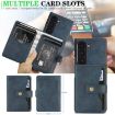Samsung Galaxy Z Fold7 Leather Case - Magnetic Card Bag & MagSafe Ring (Blue) - 6