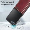 Samsung Galaxy Z Flip7 Red Leather MagSafe Ring Card Case by Kalebol - 4