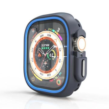 Apple Watch Ultra 49mm Blue Two-Color Half Wrap PC Protective Case - 1