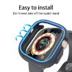 Apple Watch Ultra 49mm Blue Two-Color Half Wrap PC Protective Case - 5