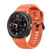 Samsung Galaxy Watch 8 40mm/44mm Orange Silicone Band Wave Black Buckle - 1