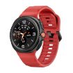 Samsung Galaxy Watch 8 40mm/44mm Red Silicone Band Wave Black Buckle - 1