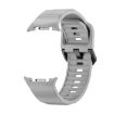 Samsung Galaxy Watch 8 40mm/44mm Gray Silicone Band Wave Black Buckle - 2