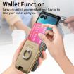 Moto Razr 40 Ultra Khaki Twill Fabric Card Bag Ring Magnetic Case - 6