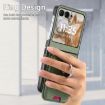 Moto Razr 50/60 Green Twill Fabric Card Bag Ring Magnetic Phone Case - 5