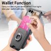 Moto Razr 50/60 Gray Twill Fabric Card Bag Ring Magnetic Case - 6