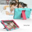 Galaxy Tab A8.0 2019 T290 Shockproof Silicone Case with Holder Teal/Pink - 4