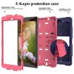 Galaxy Tab A8.0 2019 T290 Shockproof Silicone Case with Holder - Blue/Pink - 3