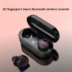 TWS Bluetooth Headset with Fingerprint Touch & LED Display - White - 3