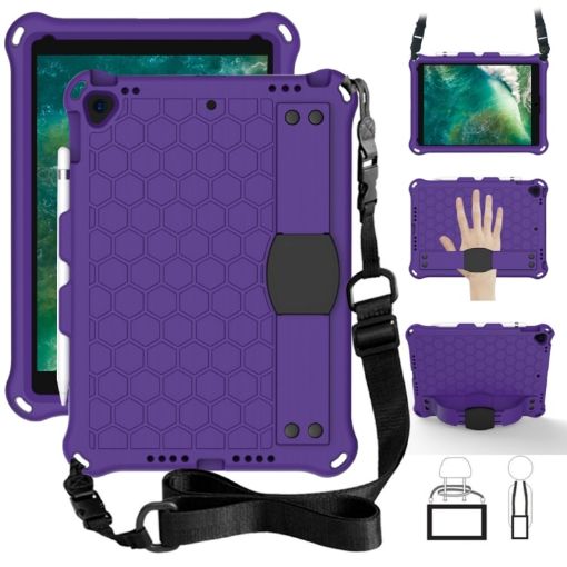 iPad Pro 10.5 Protective Shell EVA+PC Anti-Fall with Straps Purple+Black - 1