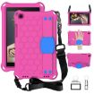 Galaxy Tab A8.0 T290/T295 2019 Protective Shell with Straps - Rose+Blue - 2