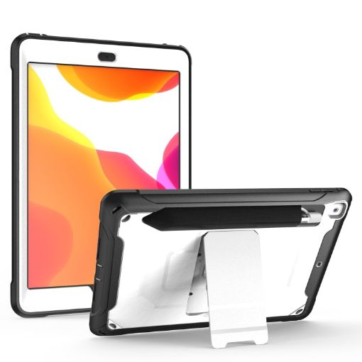 iPad Pro/Air 10.5 Case: 360 Rotating PC+Silicone with Holder & Strap - 1