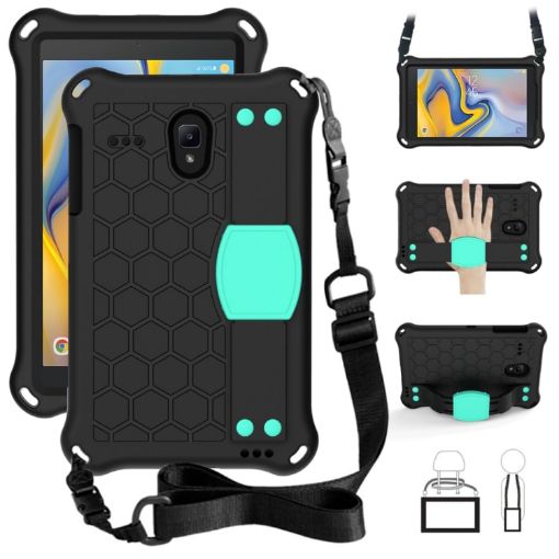 Shockproof Case for Samsung Galaxy Tab A 8.0 (2018) - Black/Aqua - 1