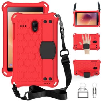 GalaxyTab A 8.0 (2017) T380 Red+Black EVA Protective Shell with Straps - 1