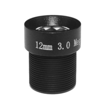 Weesee 3MP 12mm M12 CCTV Lens, 26.2 F2.0 Fixed Iris for HD Camera - 1