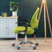 Universal Stretch Office Chair Cover Set, Back + Cushion, Purple - 6
