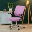Universal Stretch Office Chair Cover Set, Light Purple - Back & Cushion - 2