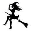 Sexy Witch Fashion Car Sticker Vinyl Decals, 15x14cm, Black Decor - 2