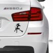 Sexy Witch Fashion Car Sticker Vinyl Decals, 15x14cm Silver Decor - 3