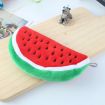 Watermelon Shape Plush Pencil Bag - Cute Red Design - 2
