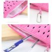 Watermelon Shape Plush Pencil Bag - Cute Red Design - 3