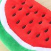 Watermelon Shape Plush Pencil Bag - Cute Red Design - 4