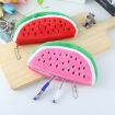 Watermelon Shape Plush Pencil Bag - Cute Red Design - 7