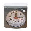 Gray Bedside Mute Alarm Clock with Light & Snooze Function - 1