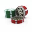 Zinc Alloy 3 Layer Metal Grinder - Small Chip Poker Cigarette Crusher - 4