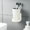White Bathroom Wall-mounted Toiletries Storage Rack - 7
