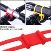 Yellow 5 PCS Silicon Strap Bike Torch Phone Flashlight Holder Mount - 4