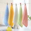 Wood Fiber Small Square Dish Towels 2 PCS - Pink - 2