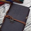 Vintage Pirate Anchors PU Leather Spiral Notebook Diary, Size L (Coffee) - 8