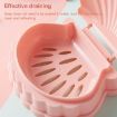 Portable Gray Soap Rack Storage Box for Dorm & Home Drains - 5