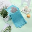 Cute Love Heart Pattern Microfiber Hand Towel - Blue Kitchen Cloth - 1