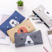 Cartoon Dog Pencil Bag - 2 PCS Big Capacity Stationery (Blue) - 3