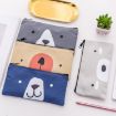Cartoon Dog Pencil Bag - 2 PCS Big Capacity Stationery (Blue) - 4