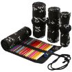 Calligraphy Canvas Roll Pencil Case - 24 Holes Student Pen Bag Pouch - 5