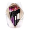 Marble Pattern Pencil Cases - Large Capacity PU Leather Bag (White) - 3