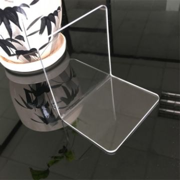 Clear Acrylic Bookends L-Shaped Desk Organizer for Office & School - 1