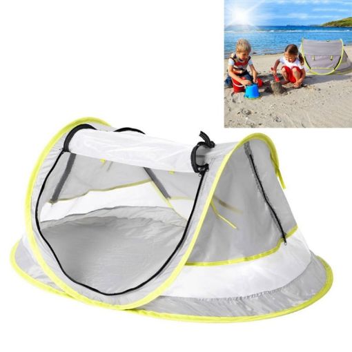 Ultralight Gray Travel Mosquito Net - Portable Baby Beach Tent - 1