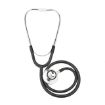 Double-sided Cardiology Stethoscope, Single Tube, Black, Aluminium Chestpiece - 1