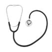 Double-sided Cardiology Stethoscope, Single Tube, Black, Aluminium Chestpiece - 3