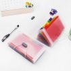 A6 13-Grid Expanding File Folder with Buckle & Lanyard - Multicolor - 3