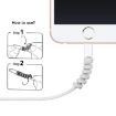 Silicone Data Cable Protective Cover - 4pcs Spiral Style Anti-Break (Blue) - 4